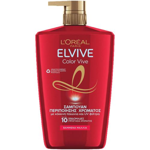 L'oreal Paris Elvive Color Vive Shampoo Σαμπουάν Περιποίησης για Βαμμένα Μαλλιά με Κόκκινη Παιώνια 1Lt